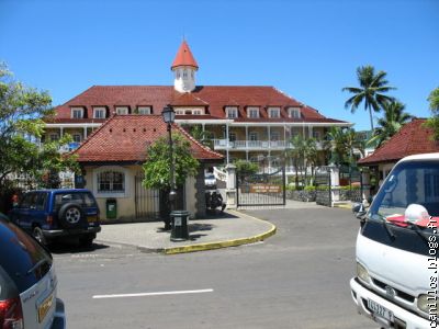mairie de papeete, batiment style polynesien