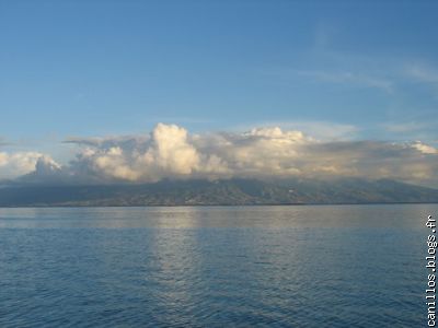 Vue de Moorea , l'ile de tahiti
